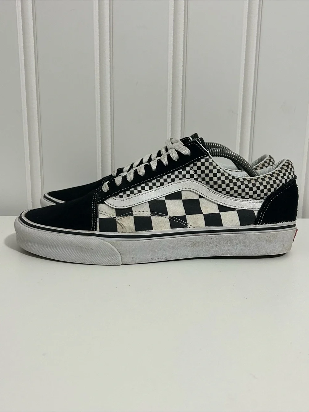 Vans Checkerboard Old Skool Sneakers - Black & White